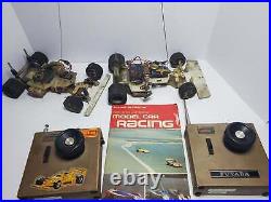 2X Vintage Team Associated RC12 Pan Car Futaba Huge Lot 5X Bodies AS IS ROLLERS