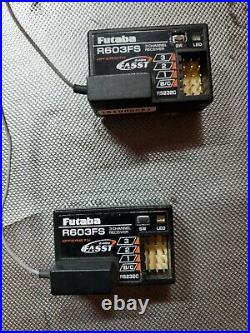 (2) Futaba R603FS 3ch FASST Receivers RX MINT with Boxes 3PK 4PK