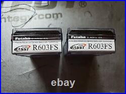 (2) Futaba R603FS 3ch FASST Receivers RX MINT with Boxes 3PK 4PK