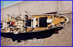 50 American Scout Rc Model Boat, All Wood, Nos Dumas 12vt, Motor & Gear Futaba