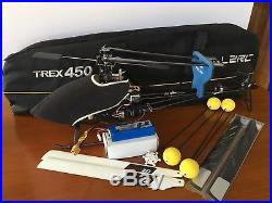 Align T-Rex 450 RC Helicopter with Futaba R2008SB RX, Gyro, Case & Spares