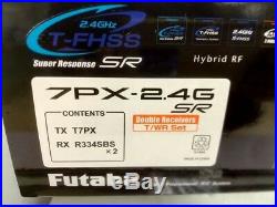 FUTABA 7PX 2.4GHz T-FHSS Super Response 7 Channel with R334SBS x 2 NEW IN BOX