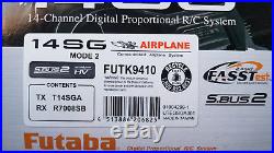 Futaba 14sg Airplane Radio Mode 2 Fasst 2.4ghz Rc Transmitter And Receiver