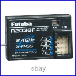 Futaba 3PV 2.4G 3+1 Channel T-FHSS Radio System 3XR203GF Receiver send by FedEx