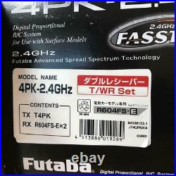 Futaba 4PK-2.4G Radio Control TX-T4PK And RX-R604FS Set Works Used