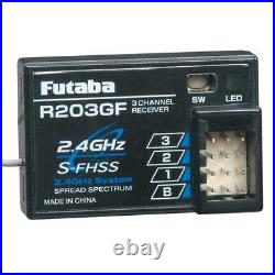 Futaba 4PM 4-Channel 2.4GHz T-FHSS Radio with 1x R203GF receiver send by FedEx