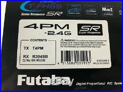 Futaba 4PM 4 Channel 4ch 2.4GHz T-FHSS RC Car Radio System with 2 R203GF Receivers