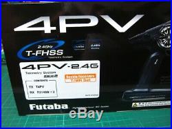 Futaba 4PV 4-Ch 2.4GHz S-FHSS/T-FHSS Radio System w / R314SB Receiver x 2 NIB