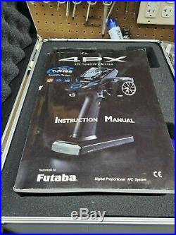 Futaba 4PX transmitter, receiver, case and temp sensor