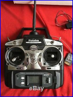 Futaba 6EX 2.4GHz Transmitter with R607FS Receiver S3004 servos In box! +charger