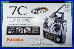 Futaba 7C 2.4GHz, 7 channel R/C transmitter with two R617FS receivers
