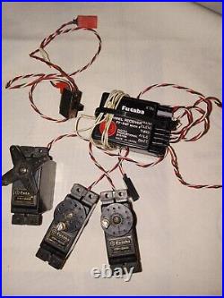 Futaba FP-T5UAF transmitter & Futaba receivers/sevos/charge chords & battery lot