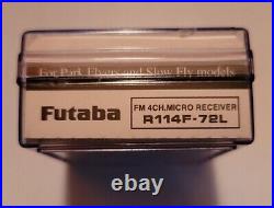 Futaba Micro Receiver 72 MHz 4 Channel FM Rc Airplane Helicopter R114F-72L