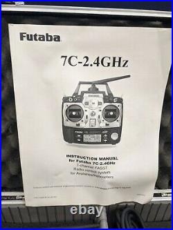 Futaba T7C 2.4Ghz 7 Channel FASST Radio Control RC Remote Transmitter Receiver