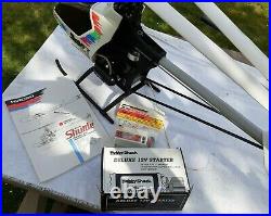 Hirobo Shuttle Zxx Helicopter with Futaba FP-T7UHP remote control, manuals inc