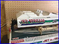 Kyosho JetStream 800 S RC Boat EP Version With Box Tested Works Novak Sc Futaba