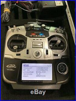 RC Transmitter Futaba T14SG Smooth Throttle, Mode 2, W Charger & Case
