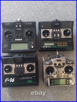 Set of 4 vintage FUTABA transmitters T9CP, FX-30, FC-18, F-16 Tx 35 / 40 Mhz