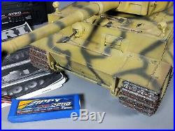 Tamiya 1/16 Tiger 1 Tank Full Option DMD T-03 MF-01 Futaba Battery Battle System
