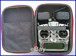 Transmitter case bag 4 JR Spektrum Futaba DJI car & aero compact & strong Red UK