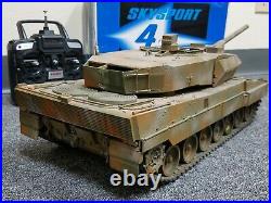 Use Tamiya RC 1/16 Leopard 2A6 Full Option with DMD Control Unit Tank Futaba RTR