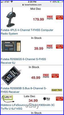 Used Futaba 4PLS 4-Channel T-FHSS Computer Radio System