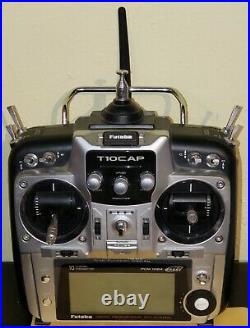Used RC Futaba T10CAP Transmitter with Futaba TM-10 2.4GHz FASST Module