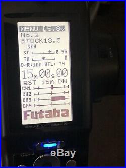 Used RC Futaba T4PL-2.4G S-FHSS 4-Channel Transmitter / Remote #FUTK1400