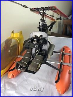 Vintage 53 Schluter Gas Powered Helicopter With Vintage Futaba RC Controller