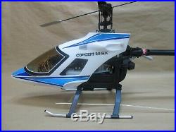 Vintage Concept SX Helicopter With OS Engine, Gyro, Servos & Futaba Radio NEW