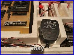 Vintage Futaba Transmitter RC System FP-7FGK 7Ch Receiver 4servos, NICE! Gold Ed
