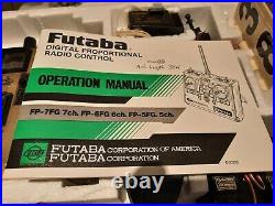 Vintage Futaba Transmitter RC System FP-7FGK 7Ch Receiver 4servos, NICE! Gold Ed
