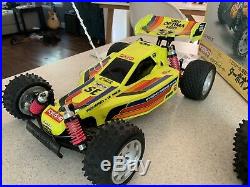 Vintage Kyosho Turbo Optima Mid SE 1/10 4WD With Futaba Controller And Extras