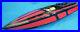 Vintage Rare Red & Black RC Racing Boat Hull Futaba For Parts Non Working As Is