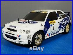 Vintage Tamiya 1/ 10 R/C WRC Ford Escort Rally Car Cosworth + Futaba ESC Servo